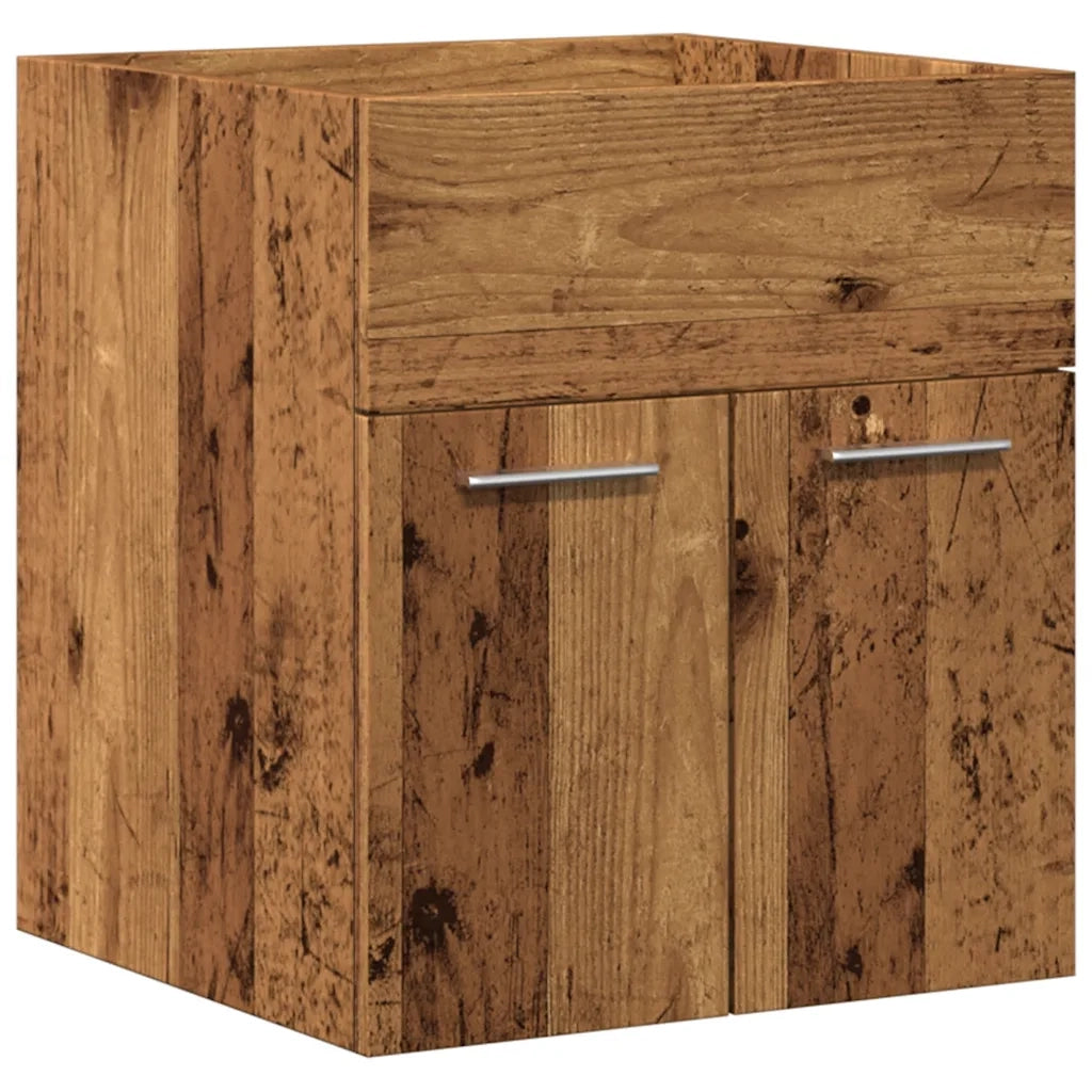 Set Mobili da Bagno 2 pz Legno Antico in Legno Multistrato 3328581