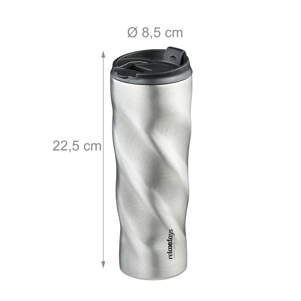 Bicchiere termico moderno trasportabile da 500 ml in acciaio inossidabile opaco 13_0014282
