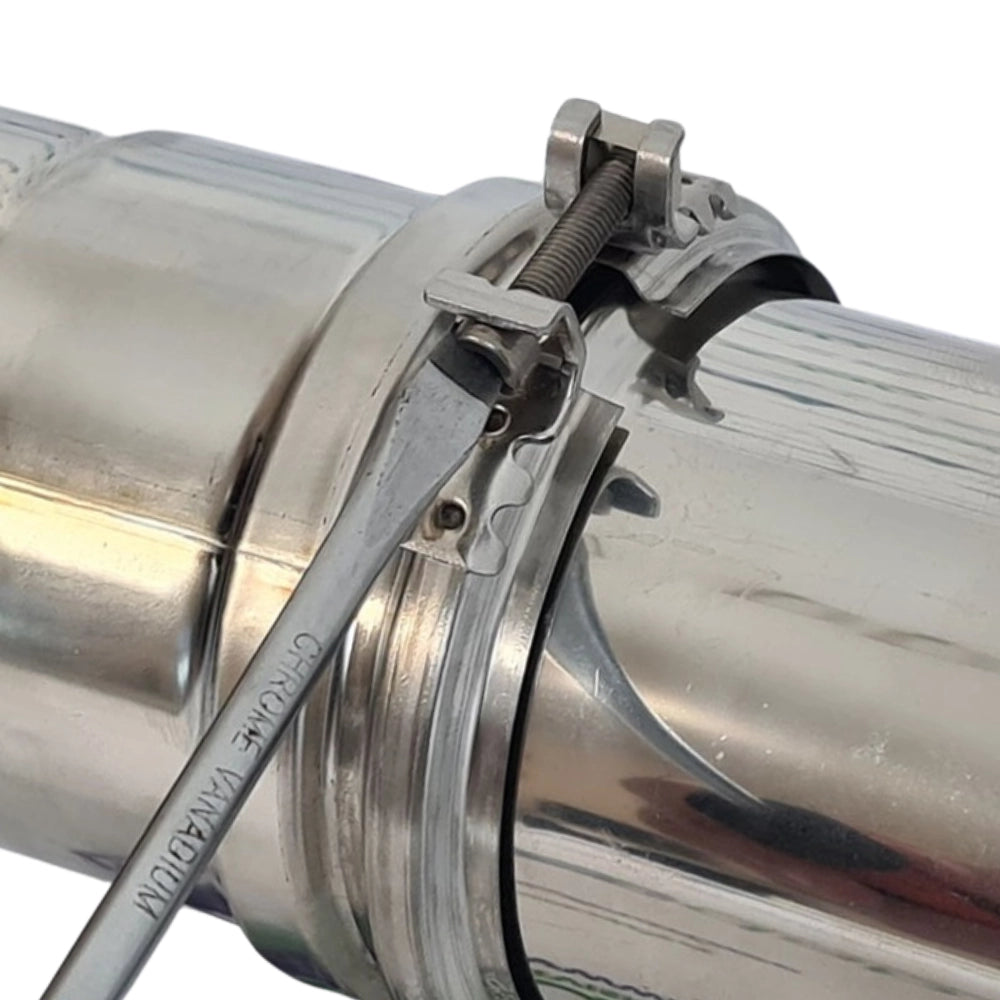 Fascetta bloccaggio monoparete acciaio inox canna fumaria collare tubature *** misura Ø 80 mm, confezione 1