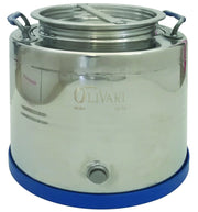 BIDONE FUSTO CONTENITORE IN ACCIAIO INOX OLIVARI BLINDO LT.15