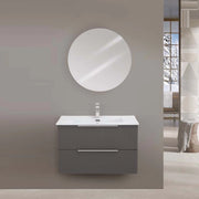 MOBILE BAGNO BURANO 80CM GRIGIO CANNETTATO