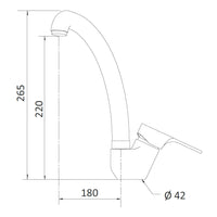 Rubinetto Miscelatore Monocomando Girevole Lavello Alto in Ottone Mariani Vela Cromato