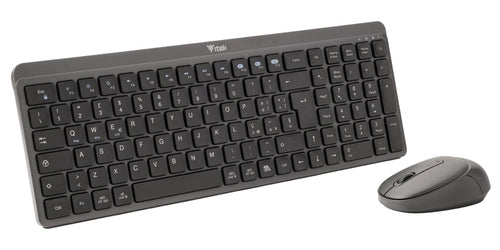 itek DEC WS01 tastiera Mouse incluso Universale RF senza fili + Bluetooth QWERTY Inglese, Italiano Nero, Grigio