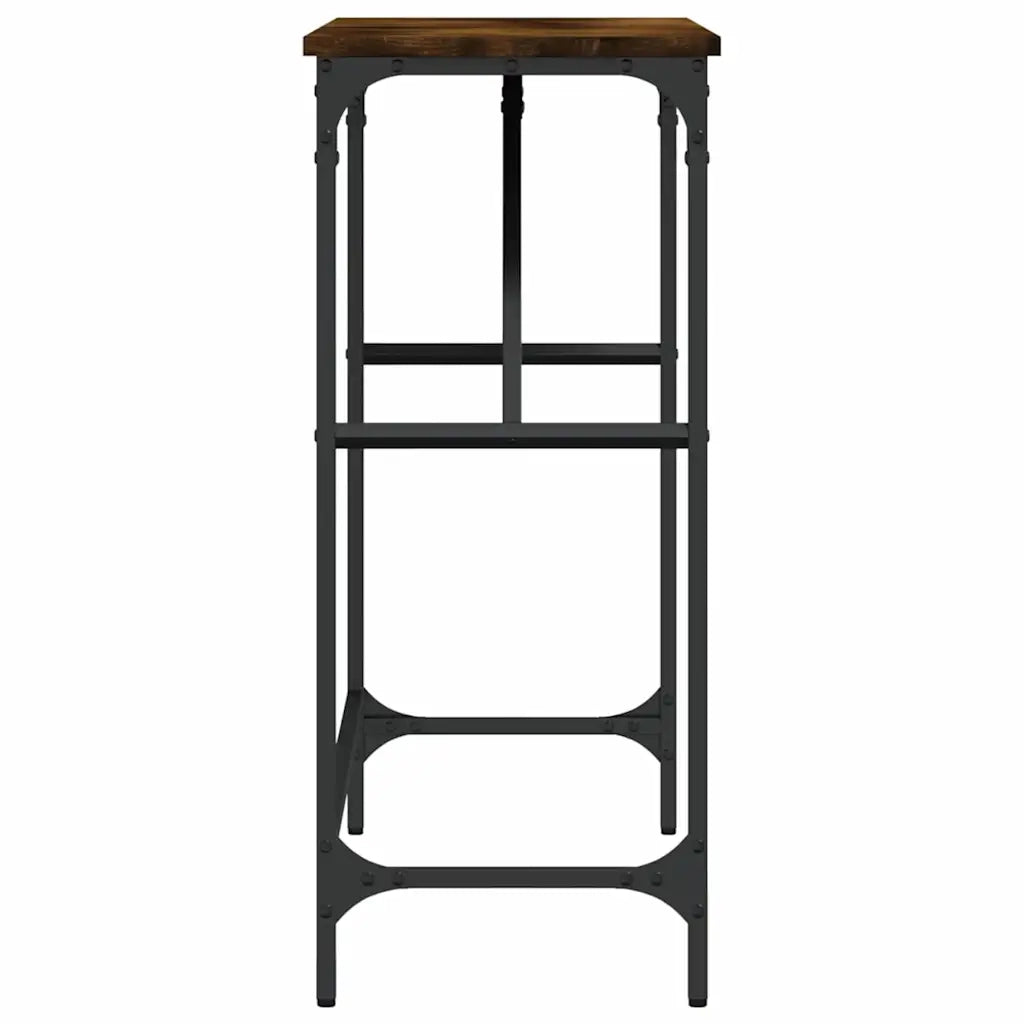 Tavolo Consolle | Tavolo d'Ingresso Rovere Fumo 100x32x75 cm Legno Multistrato