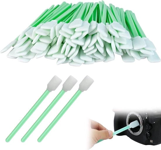100 pezzi di spugnette di pulizia a spugna di schiuma - Spugnette a cotone punteggiate per pulizia di stampanti a getto d'ink e lenti di obiettivo