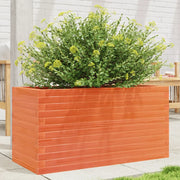 Fioriera Giardino-Vaso da Esterno-Contenitore per Piante Marrone Cera 90x40x45,5cm Legno Massello Pino