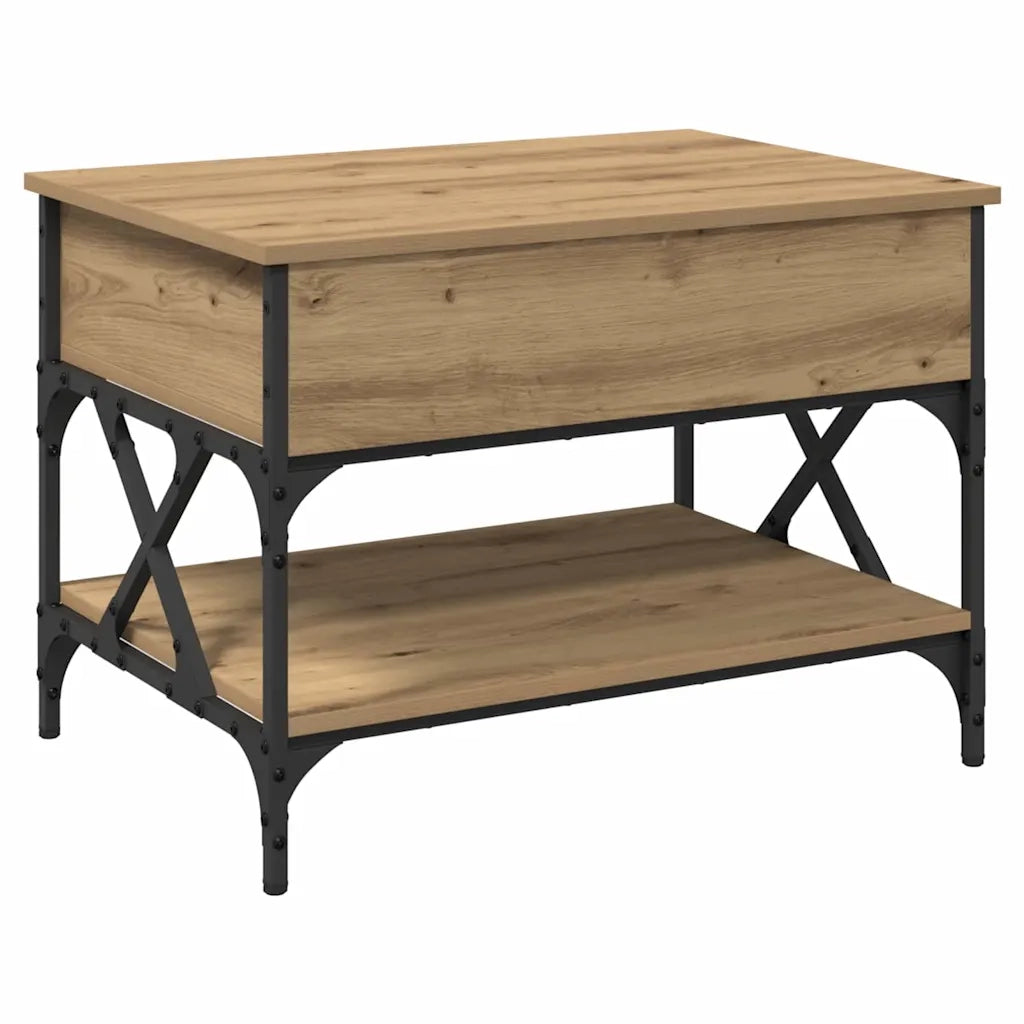 Tavolino da salotto Rovere artigianale 70x50x50cm 883039