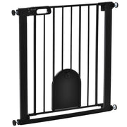 Barriera di sicurezza per animali con porta e chiusura automatica ¨C Zephmum ¨C Sistema doppia chiusura, acciaio nero