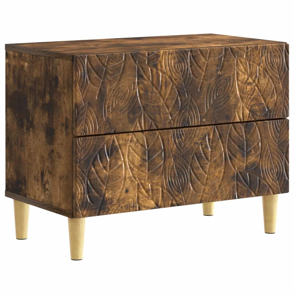 Comodino Rovere Fumo 62 x 34,5 x 48 cm Legno ingegnerizzato 895010