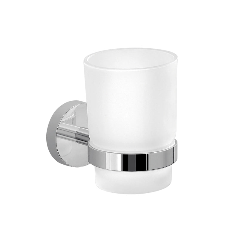 Portaspazzolini da muro in acciaio inox e Cromall 2310 Gedy serie EROS Cromato
