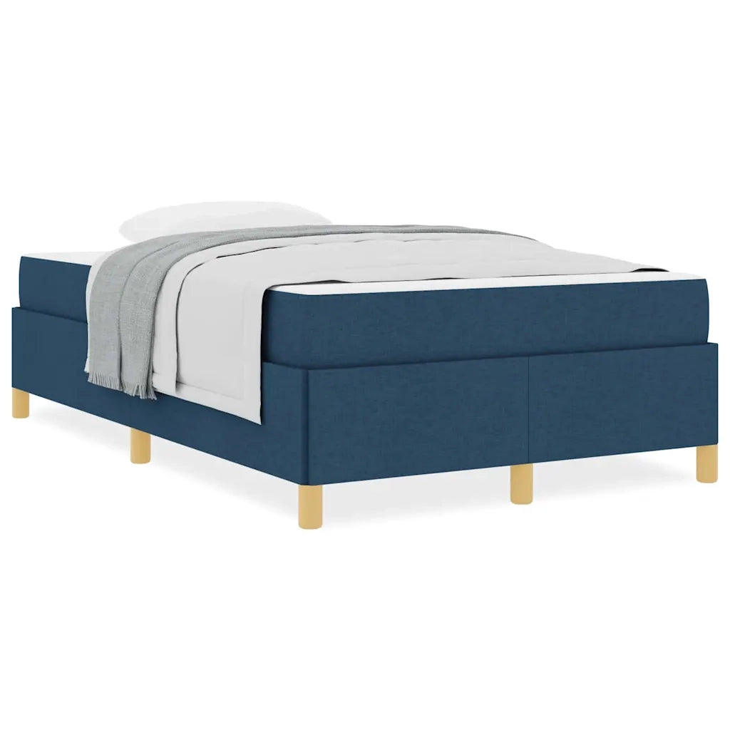 vidaXL Letto a molle con materasso Blu 120 x 190 cm Tessuto