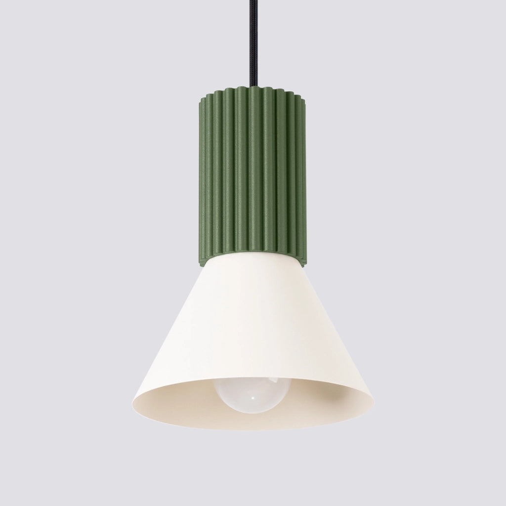 Lampada a sospensione moderna verde/beige E14 Moldea Pure Lume