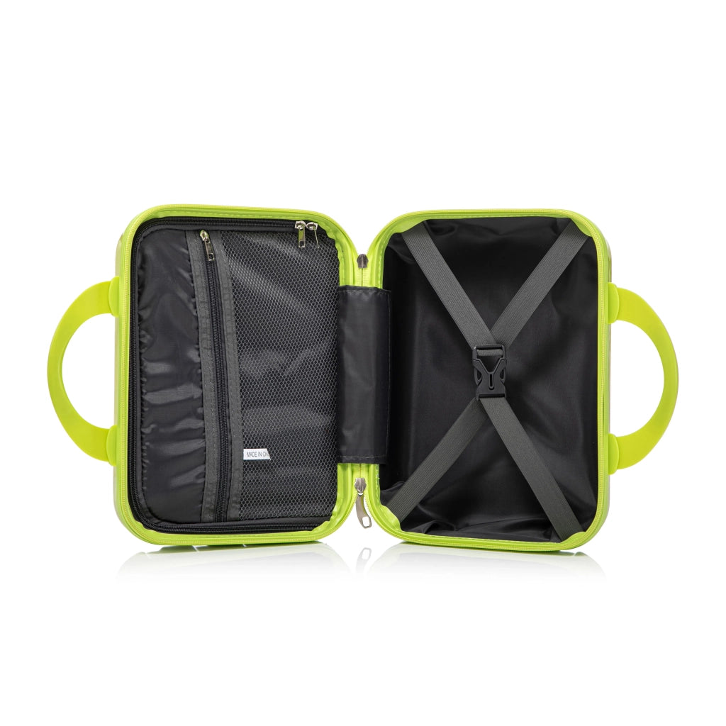 Set valigie 2 pezzi PC spinner con lucchetto a combinazione e beauty case 14", verde