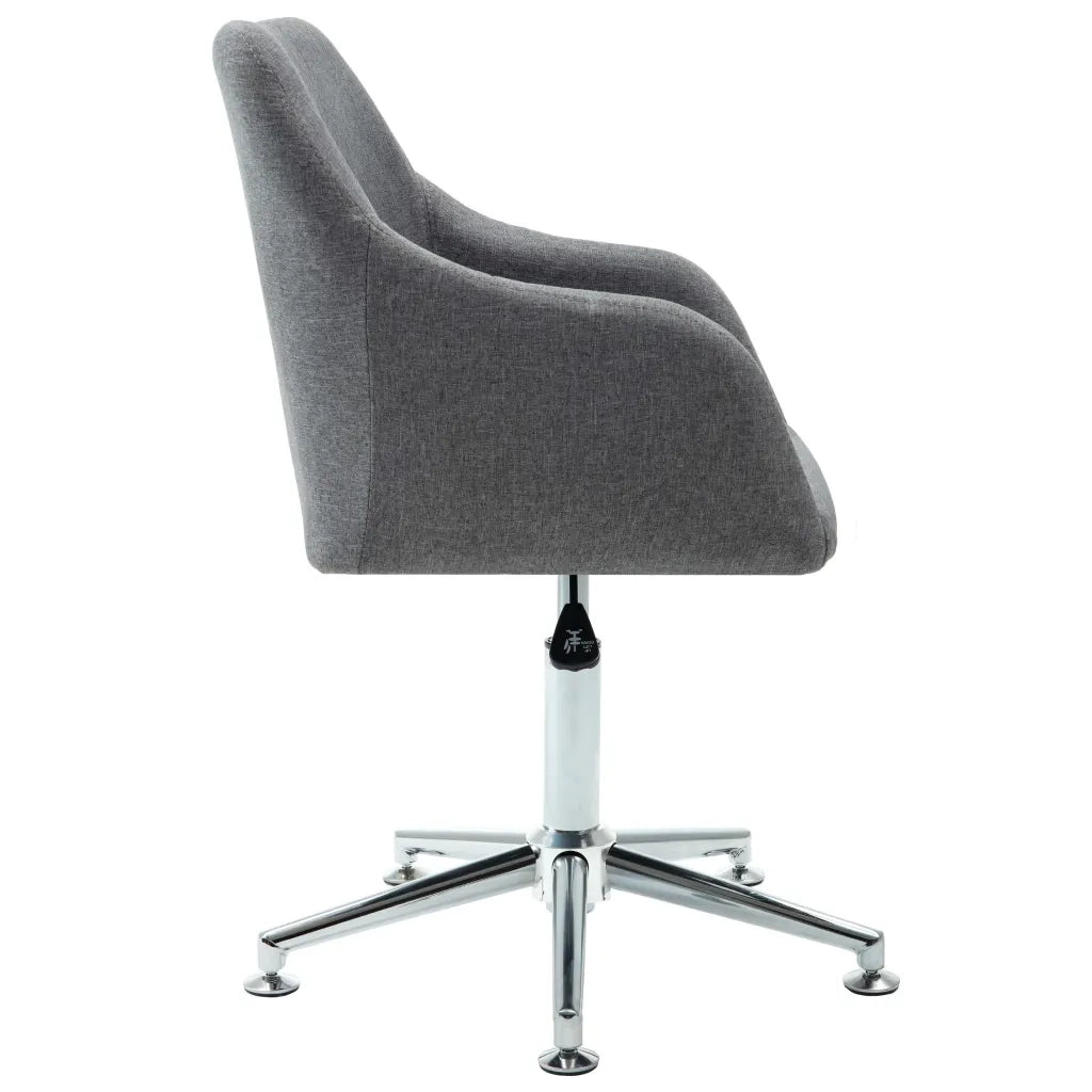 Sedia da Pranzo Girevole Grigio Chiaro in Tessuto cod mxl 31510