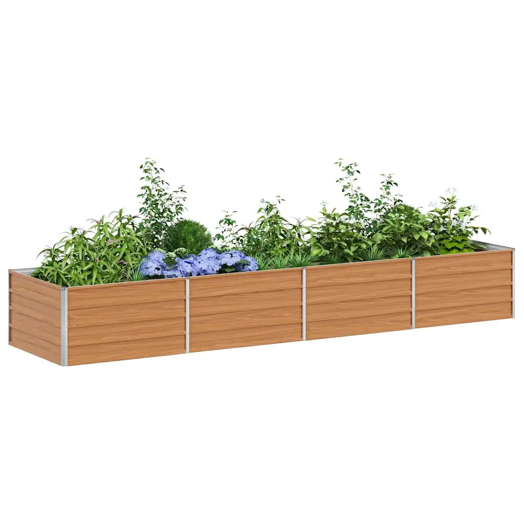 Fioriere | Cassetta per fiori | Letto rialzato da giardino Marrone Chiaro 320 x 80 x 45 cm