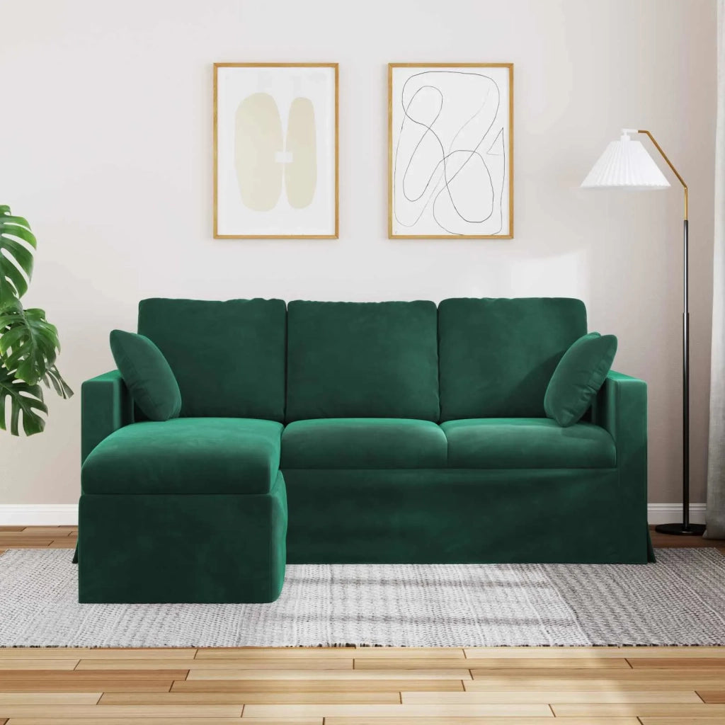 Divano Verde Scuro 178 x 134 x 80 cm Velluto 42024451