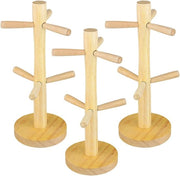 Set di 3 contenitori per bicchieri in legno di bambù - 32 x 12,5 cm - Organizzazione elegante - Sostenibile e robusto