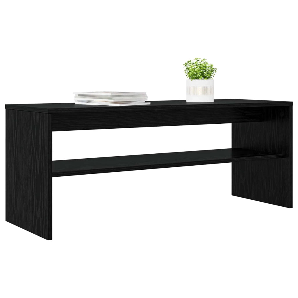 Mobile TV 100 x 35 x 40 cm Rovere Nero Legno ingegnerizzato 8000309