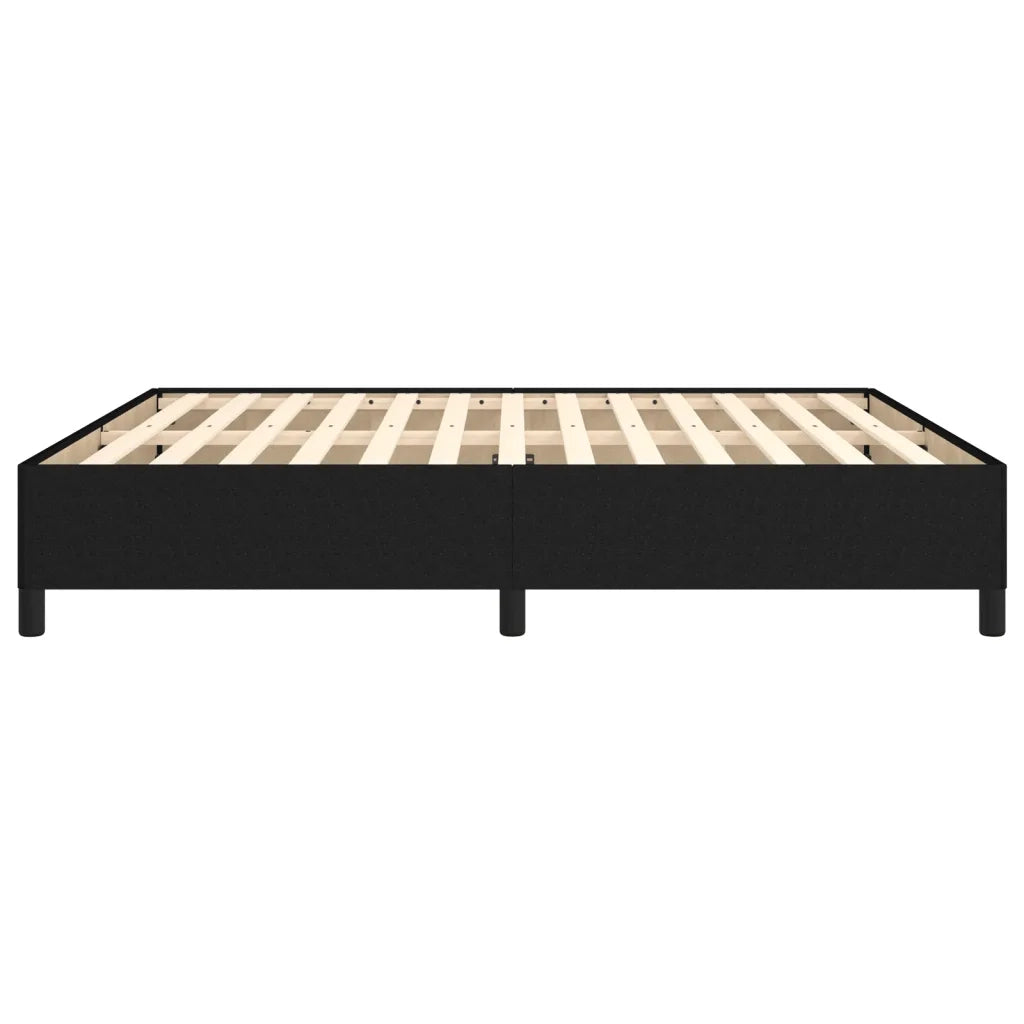 Letto matrimoniale | Letto per adulti | Giroletto senza Materasso Nero 160x200 cm in Tessuto