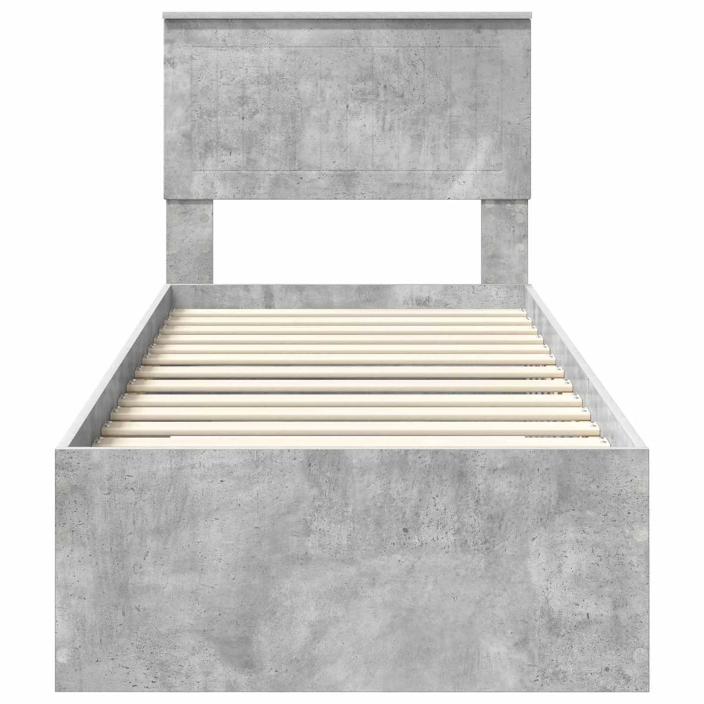 Struttura del letto-Giroletto Grigio Certo e Argento 70 x 190 cm 871691