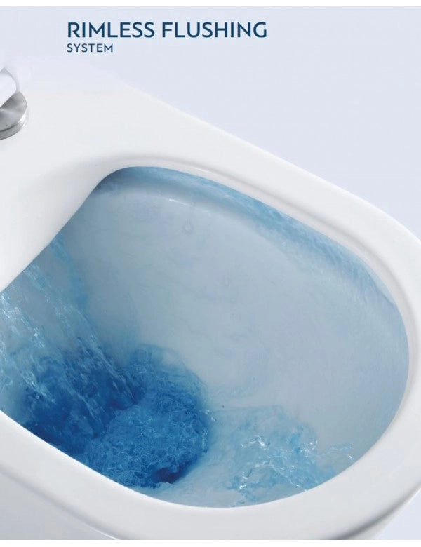 AMPIFOLIS ROUND WC da appoggio senza brida 65x36x83 cm con sedile freno a caduta