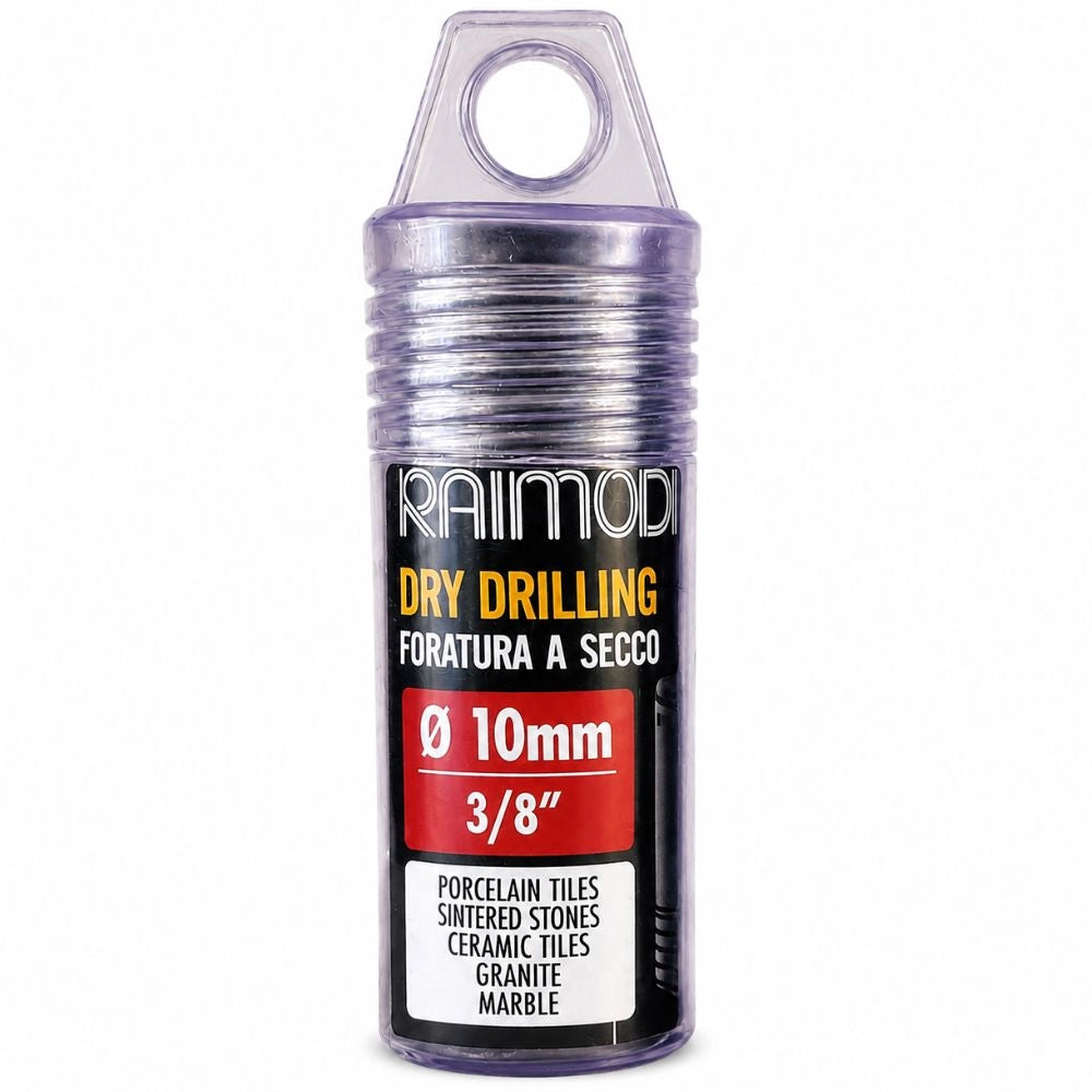 Foretto diamantato a secco raimondi attacco m14 per gres e marmo *** misura Ø10 mm (3/8”), confezione 1