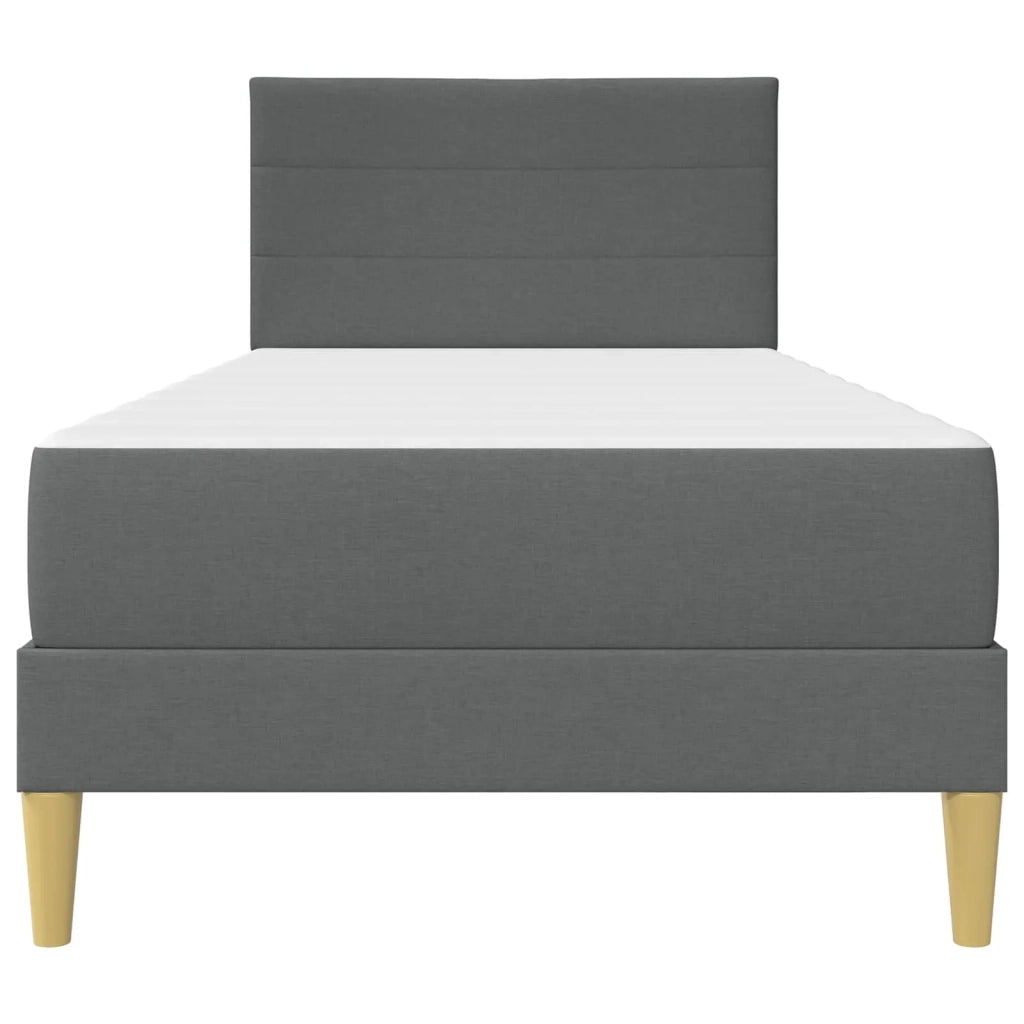 Struttura del letto-Giroletto Grigio scuro 90 x 190 cm Poliestere