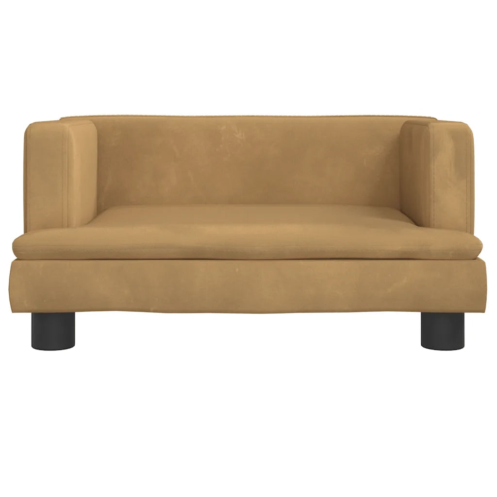 Divano | Divano da soggiorno | Sofa per Bambini Marrone 60x40x30 cm in Velluto