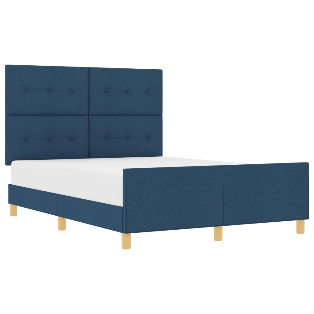 Letto Blu 140x190 cm Tessuto