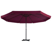 Ombrellone da Esterni-Ombrello da giardino con Palo in Alluminio 500 cm Bord¨°