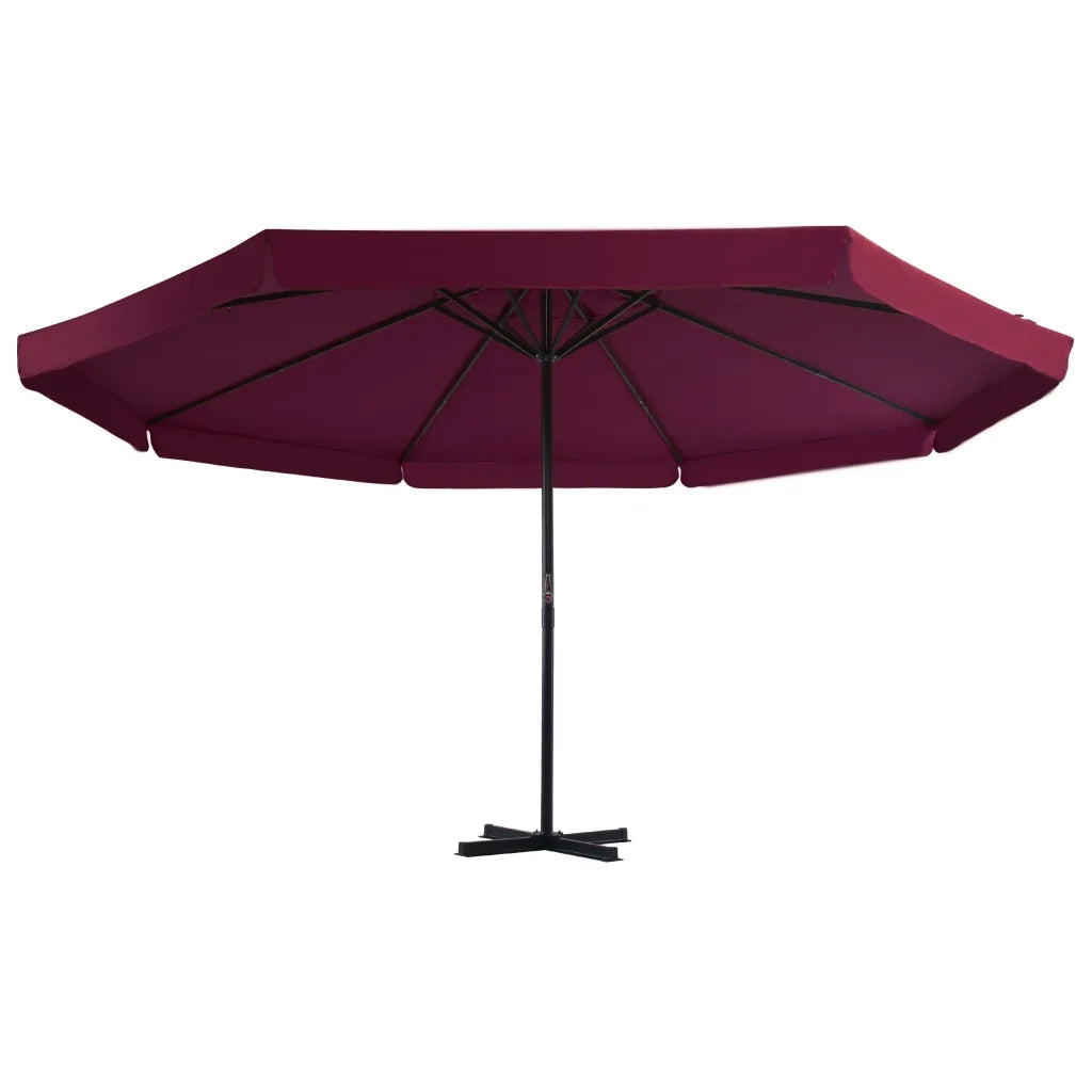 Ombrellone da Esterni-Ombrello da giardino con Palo in Alluminio 500 cm Bord¨°