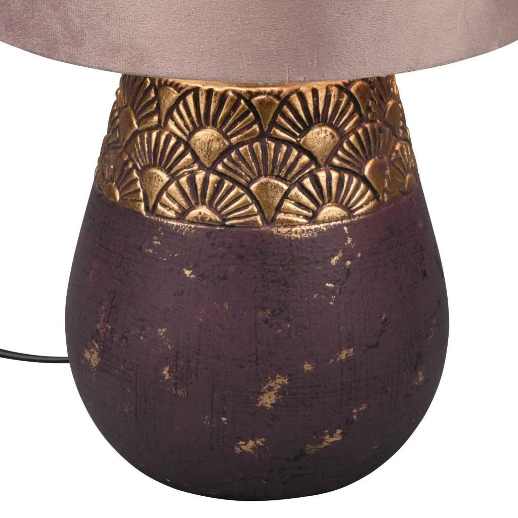 LÚZETE - LAMPADA DA TAVOLO IN CERAMICA MARRONE SHIRA