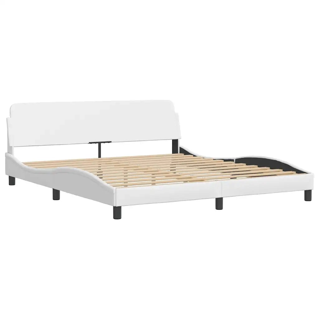 Giroletto Viana senza Materasso Bianco 180x200 cm in Similpelle 3208111