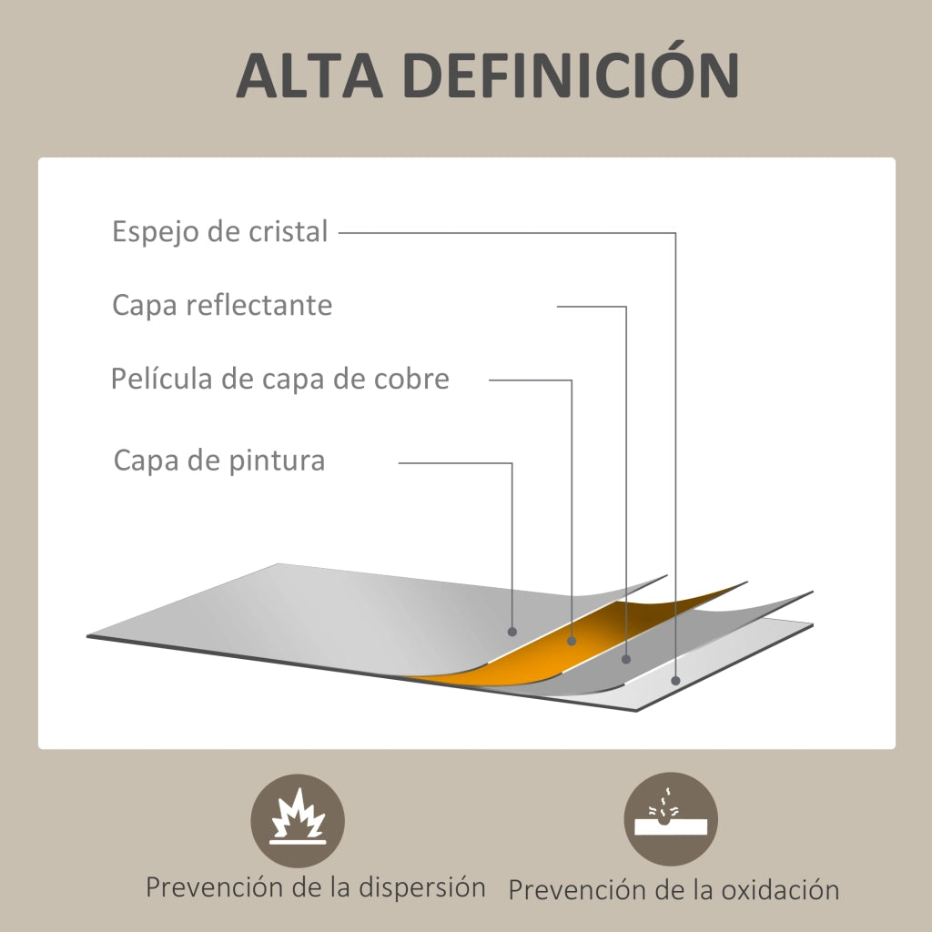 Specchio da Bagno Rettangolare 70x90 cm ¨C Minimal ¨C Bianco