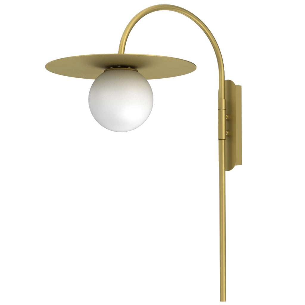 Applique Flat 1xE27 oro sfera bianca Luminex