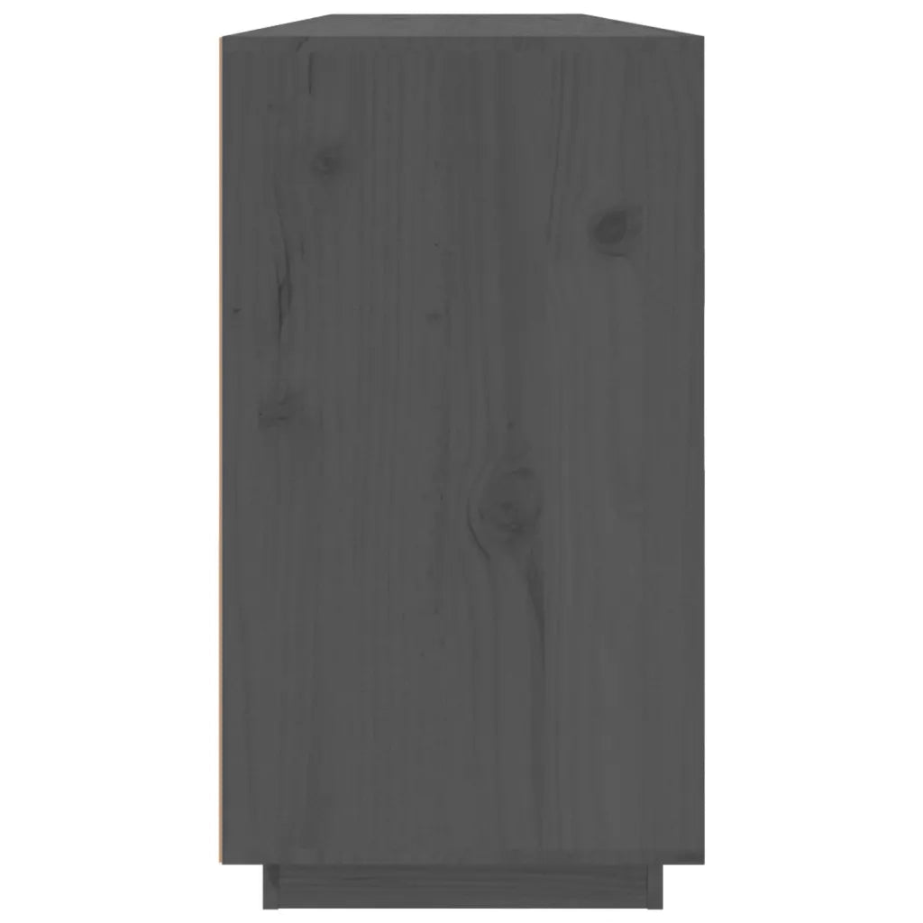 Credenza | Madia | Buffet da pranzo | Armadio da pranzo Grigia 100x40x75 cm in Legno Massello di Pino