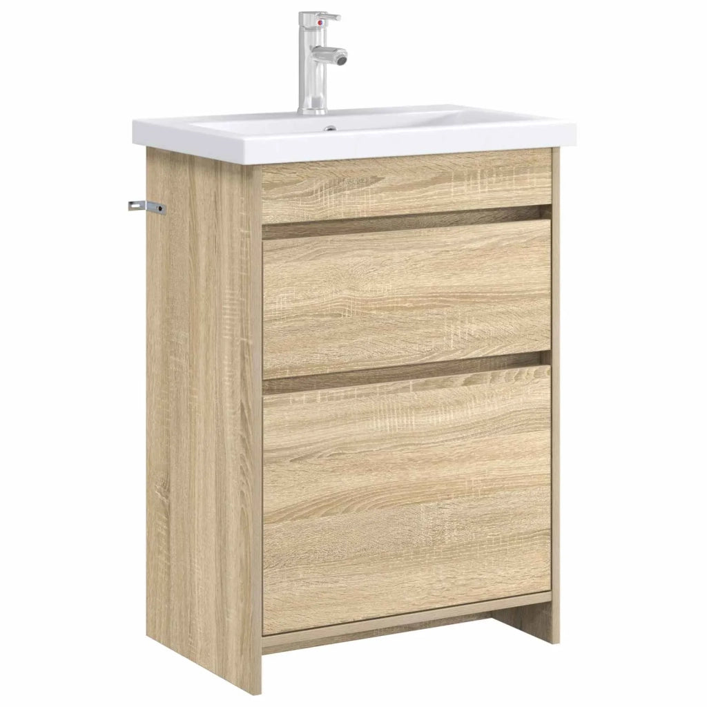 Mobiletto da Bagno Sotto Lavabo Rovere Sonoma 56 x 37,5 x 81 cm 890730