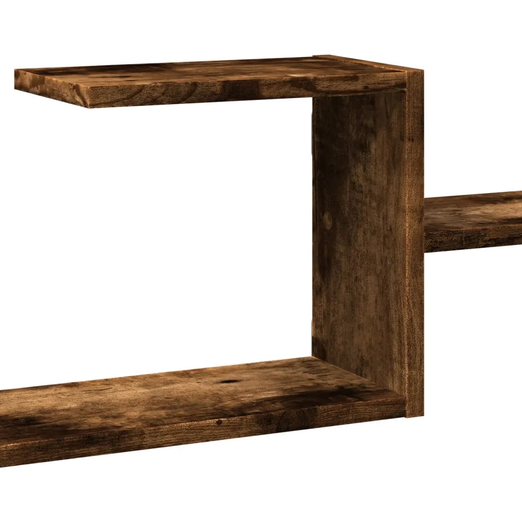 Scaffale a Muro | Mensola a parete Rovere Fumo 104x15x49 cm in Truciolato