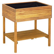 Fioriera-Vaso-Contenitore per Piante Alta 78,5x58,5x78,5cm in Legno Massello di Acacia