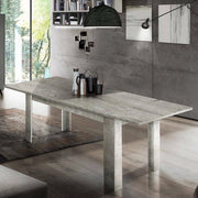 Tavolo per sala da pranzo Arizon, Made in Italy, Tavolo moderno con allunghe, Consolle allungabile, cm 140/190x90h75, Cemento