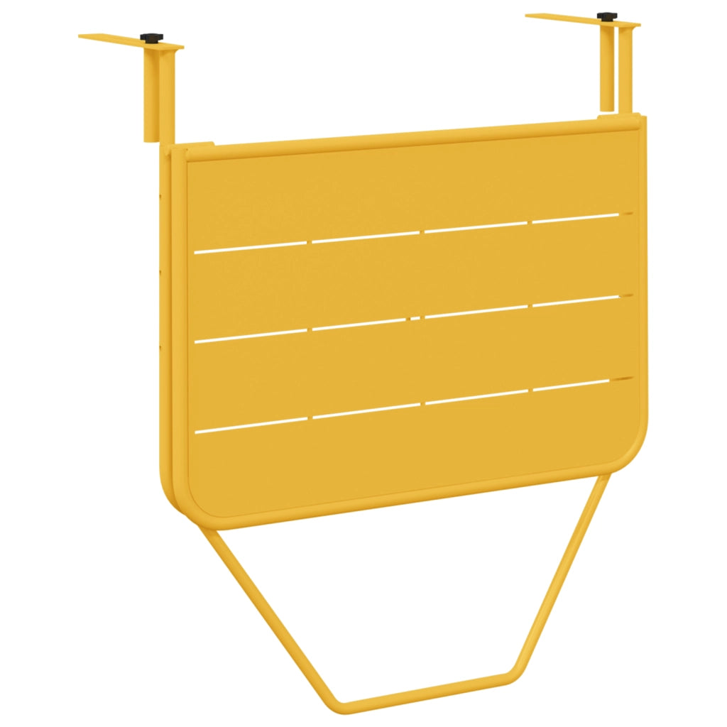Tavolo da balcone pieghevole  senape 60x40 cm in acciaio