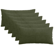 Federa 6 pcs ALMELO Verde 40 x 80 cm corduroy 914636
