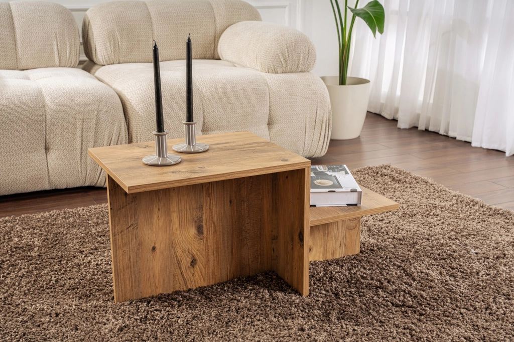 Tavolino in legno "Harmony" 80 x 40 x 40 cm - Pino Atlantico