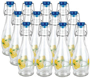 KIT 12 BOTTIGLIE PER LIMONCELLO 350 ML IN VETRO CON TAPPO A CHIUSURA ERMETICA