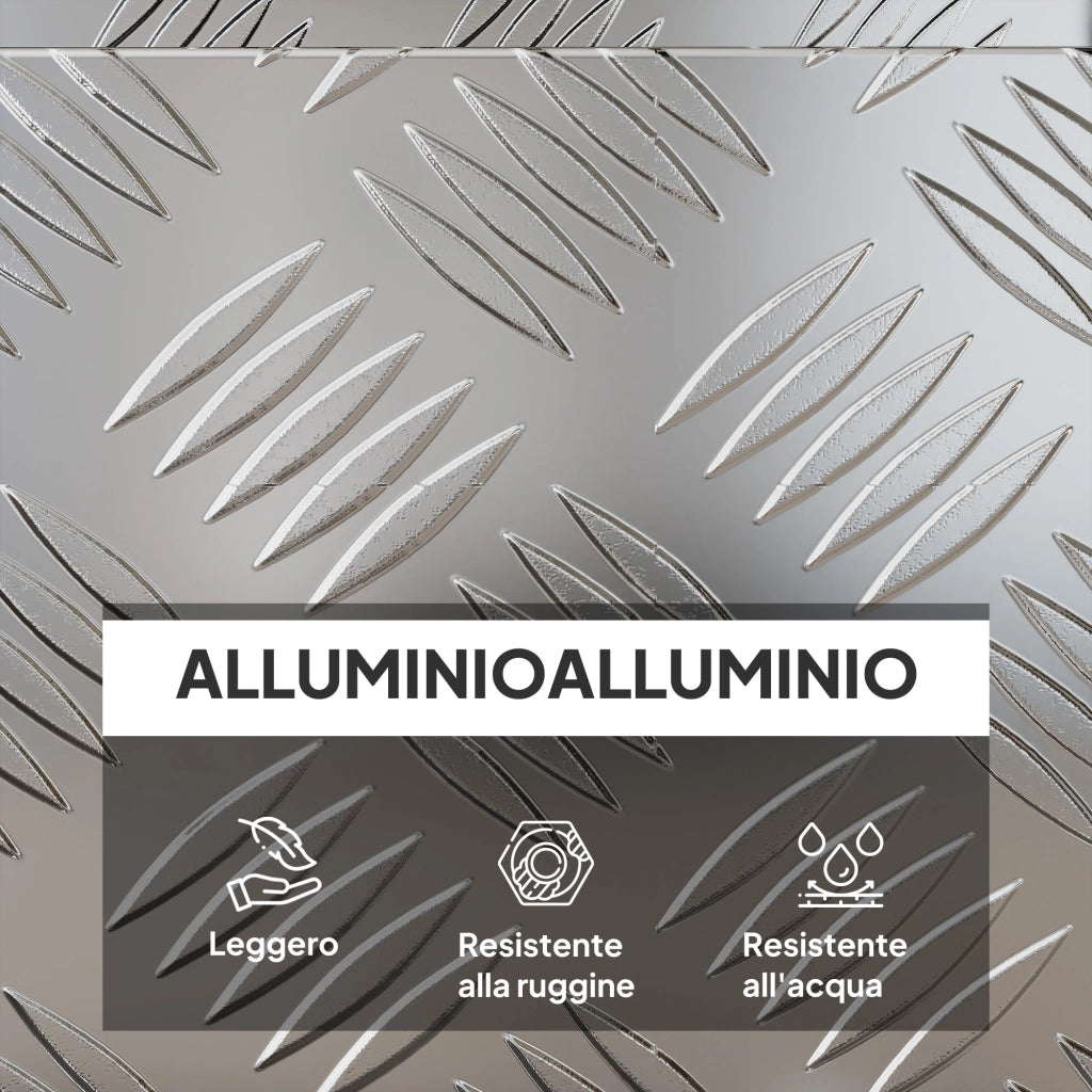 Cassettiera Portautensili in Alluminio ¨C zephmum ¨C Argento 50x15.5x20.5 cm