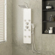 Pannello Doccia in Vetro 25x47,5x130 cm Bianco 151419