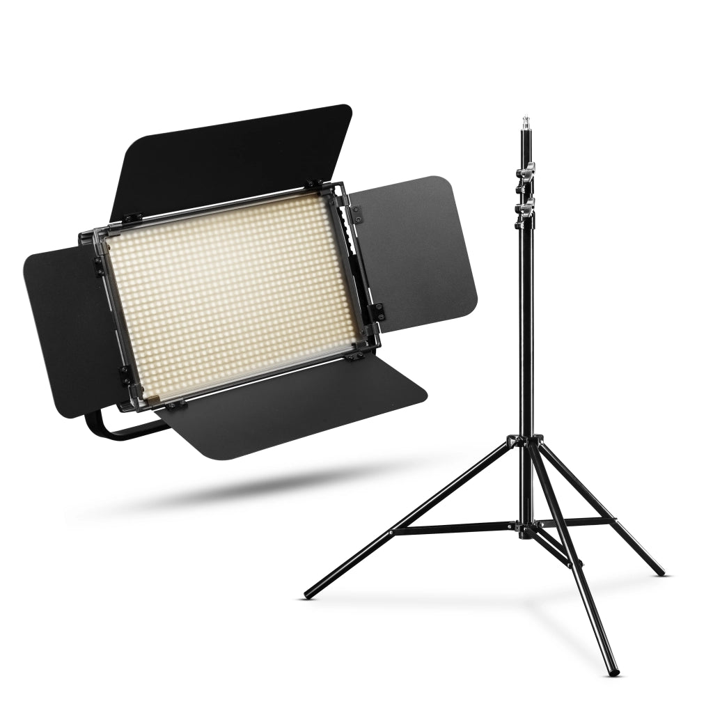 Niova 900 Plus Bi Colour con stativo per luci, luce LED a pannello dimmerabile, treppiedi con smorzamento a molla, luce da studio con telecomando