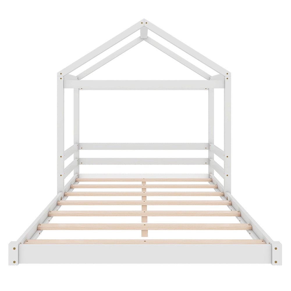 Lit cabane per bambini 140x200 cm - Xylo - Doppio Pin Bianco senza materasso