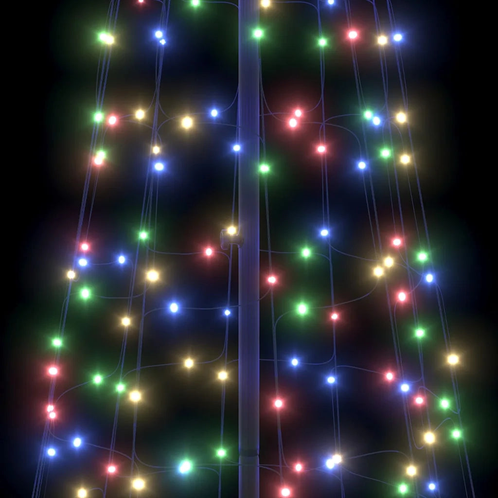 Albero di Natale LED con picchetti per il terreno 400 cm Ferro