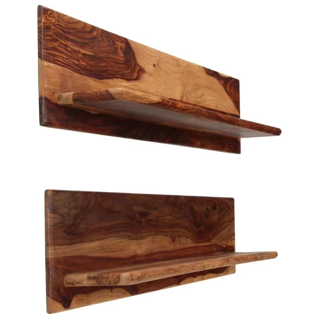 Scaffale di design da parete 2 pezzi 118 cm legno massello 2702234/2